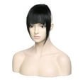 thumbnail image 3 of SEGO Clip in Hair Bangs 100% Human Hair Extensions Reddish Brown Clip on Hair Fringe with Natural Flat Neat Bangs with Temples for Women One Piece Hairpiece, 3 of 8