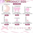 thumbnail image 2 of 1set 1 Box 828Pcs Pink Assorted Beads Friendship Bracelet Making Kit Valentine's Day Holiday Acrylic Flower Star Bowknot Heart Alphabet Bead Bulk Loose Valentines Beads for Jewelry Making Crafts Pink, 2 of 5
