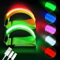 thumbnail image 3 of Rechargeable LED Armband 2-Pack, Running Lights for Runners, Light Up Arm Bands for Walking Running, Reflective Running Gear for Night Safety,6 Colors & 3 Modes & Adjustable Wristbands, 3 of 7