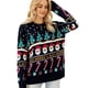 thumbnail image 1 of Suéter de Punto de Papá con Cuello Redondo y Larga para Mujer, Suéter Navideño Feo, Top Azul Marino XL, 1 of 7