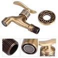 thumbnail image 3 of Faucet, Antique Style Brass Faucet, Wall Mounted Cold Water Tap for Bathroom Washing Machine, 3 of 5