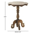 thumbnail image 3 of DecMode 24" x 31" Brown Mango Wood Turned Accent Table with Scrolled Legs and Cutout Tabletop, 1-Piece, 3 of 9