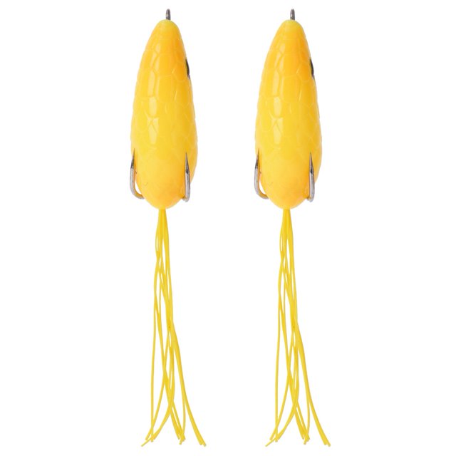 2 uds. Señuelo Artificial en forma de rana, señuelos con barba inferior, cebos con ganchos, accesorios para aparejos de pesca 4 #