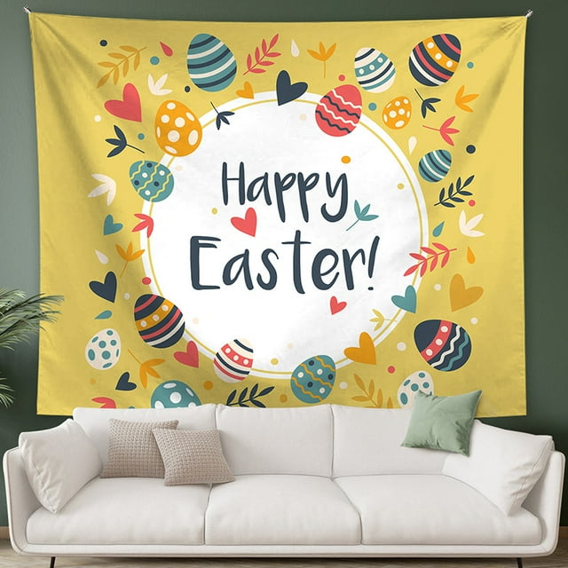 Tapestry Happy Eastes Wall, microtela de fibra, 150 x 130 cm