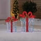 thumbnail image 1 of Set de cajas de regalo LED para exteriores, color azul, 46 y 61 cm, 1 of 2