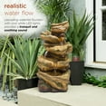 thumbnail image 5 of Alpine Corporation 24 inch Indoor and Outdoor 4-Tier Tree Trunk Log Fountain, 5 of 12