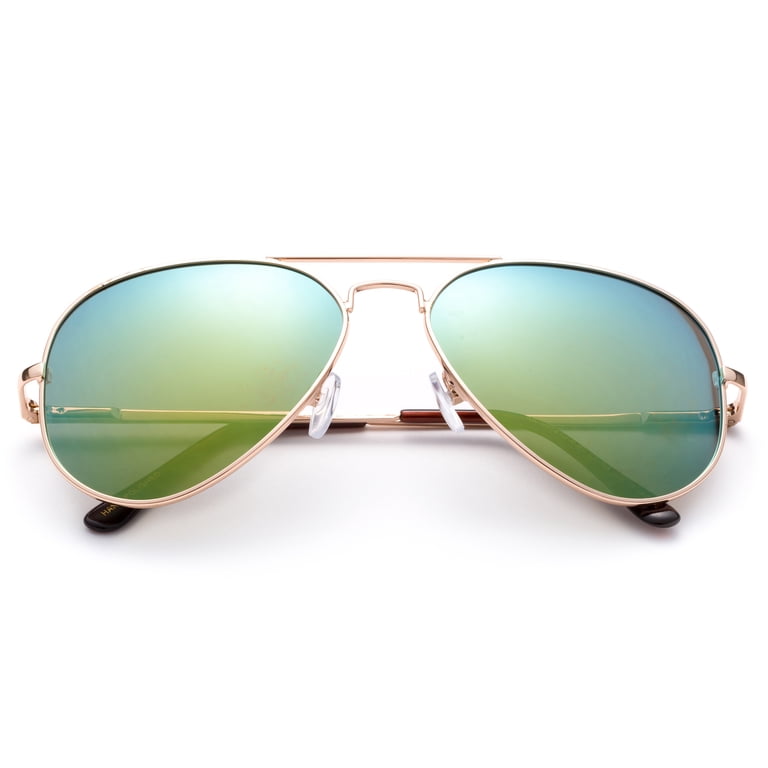 Small green/gold polarized sunglasses Hexagon Sunglasses in Gold - Dk. Green Lenses – MEMORÍ EYEWEAR main image 4