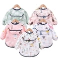 thumbnail image 2 of Baberos de bebé, delantal artístico de manga larga, babero impermeable de dibujos animados para niños pequeños, accesorios para comer, bata artística para niños, ropa para eructar, 2 of 5