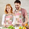 thumbnail image 5 of Pioneer Flower Floral Print Pattern Cotton Linen Apron with Pockets, Waterproof Adjustable, 33x27 Inch for Kitchen, Gardening, BBQ, Salon, 5 of 6