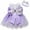Purple, variant on Girls Lace Bow Wedding Party Dress Birthday Princess Dress & Headband, Sizes 0-24M