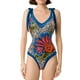 thumbnail image 5 of Traje de baño sexy de una pieza para mujer con control de barriga Monokini Bikini Longuette Trajes de baño Tankini Set - Piña, 5 of 6