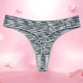 thumbnail image 6 of Noric Women's Cotton Ribbed Thong Panties Low Rise Stretchy Soft Breathable Daily Underwear, 6 of 6