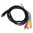 thumbnail image 4 of Video Adapter Cord, Mini DIN To 3  Cable Double Shielding Clear  Male To Male Standard Plug 5.9ft High Accuracy PVC Wire  For Projector, 4 of 8