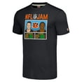 thumbnail image 2 of Men's Homage Joe Burrow & Ja'Marr Chase Black Cincinnati Bengals NFL Jam Tri-Blend T-Shirt, 2 of 3