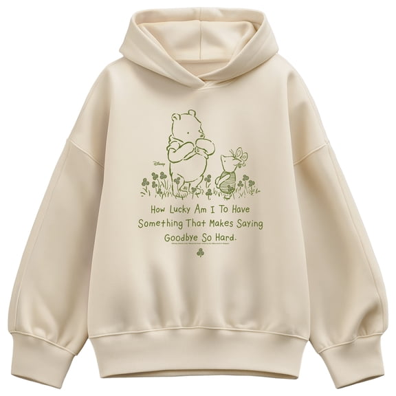 Winnie The Pooh - Hard Goodbye Oversized Fleece Hoodie Sweatshirt