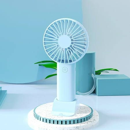 

PTJKU Handheld Fan Usb Rechargeable Mute Desktop Dormitory Small Fan Portable Outdoor High Wind Power Mini Handheld Fan Blue