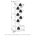 thumbnail image 3 of HOWEN Tree Book Shelf, 7-Tier Bookshelf, Tree Bookcase with Bottom Shelf, 8.4 x 16.9 x 46.2, for Living Room, Bedroom, Home Office, Amber Pine, 3 of 5