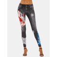 thumbnail image 3 of Christmas Tree Santa Claus Snowflake Skinny Jeggings, 3 of 3