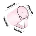 thumbnail image 3 of Inverted Drain Mouthwash Cup with Toothbrush Holders | Couple & Student Drinking & Brushing Cup | Household Bathroom Organizer | Pink Green Clear Colors, 3 of 6