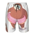 thumbnail image 4 of Kll Sloth With Donuts1 Men'S Casual Summer Beach Shorts Hawaiian Shorts With Pockets-Medium, 4 of 9