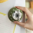 thumbnail image 6 of Mechanical Kitchen Timer, Mini Magnetic Timer Visual Countdown Alarm Clock for Cooking, Study, Games, Office(Green), 6 of 6