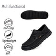 thumbnail image 4 of Mens Lace-up Loafers Fashion Casual Leather Shoes Non-slip Driving Shoes Lightweight Comfortable Walking Shoes Black 10 UK, 4 of 6
