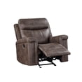 thumbnail image 4 of New Classic Furniture Quade Polyester Fabric Glider Recliner in Mocha, 4 of 9