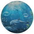 thumbnail image 3 of Marvels of The Sea Round Small Area Rug, Print Non Slip Washable Floor Mat, Soft Throw Rug for Living Room, Powder Room Entryway, Bathroom, Bedside, 3 of 7