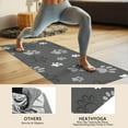 thumbnail image 4 of Grey Dog Paw Footprint Hot Yoga Mat Towel Non Slip for Hot Yoga - Quick-Drying Yoga Mat Cover with 4 Corner Pockets with Travel Bag - Hot Yoga Towel Non Slip Grip Moisture Wicking Sweat 70"x26", 4 of 6
