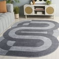 thumbnail image 2 of SAFAVIEH Contour Jakov Geometric Area Rug, Grey/Dark Grey, 5'3" x 7'6", 2 of 11