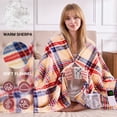 thumbnail image 3 of MEUDYT Electric Heated Blanket for Adult, 50.1"x60.1" Soft Flannel Heating Blanket with 10 Heating Levels & 8 Hours Auto Off，Brown Plaid, 3 of 6