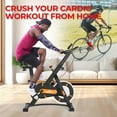 thumbnail image 3 of Compact Design Exercuse Bike with Arm Resistance Bands Home Workout Use,  Crush your Cardio Workout from Home, Holds 330 Lbs, 3 of 10