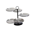 thumbnail image 4 of Fruit Snack Plates Serving Stand and Platters Set 5 Plate Tea Party Serving Platter Cookie Tray Cupcake Stand for Wedding Parties Commercial Argent, 4 of 8