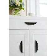 ABCISI Modern Light Brushed Cabinet Pulls, Furniture Hardware Collection, Cabinet Handles, Drawer Pulls, Door Pulls, Kitchen Cupboard Handle, Pack of 4 (Black, S-4PCS, 1.3Hole Center)