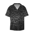 thumbnail image 3 of Cauagu Black And White Dotted Men's Short Sleeve Button Down Hawaiian Shirt for Men Bowling Shirts Casual Summer Beach Shirt,XX-Large, 3 of 6