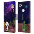 thumbnail image 1 of Head Case Designs Officially Licensed Peanuts Snoopy Space Cowboy Nebula Balloon Woodstock Leather Book Wallet Case Cover Compatible with Google Pixel 3a, 1 of 6