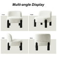 thumbnail image 6 of Modern Upholstered Accent Chairs 2 Pieces Teddy Bedroom Chairs Boucle Fabric Living Room Ivory, 6 of 7
