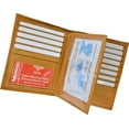 thumbnail image 3 of Marshal RFID Blocking Bifold Hipster Multi Credit Card ID Holder Wallet Premium Leather Tan, 3 of 6