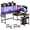 Rust, variant on Taoset Reversible L-Shaped Gaming Desk with Power Outlet & RGB LED Hutch, 43" Black Convertible Corner Computer Desk with CPU Shelf, Headset Hooks & Multi-Tier Storage for Small Bedroom Dorm