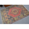 thumbnail image 2 of Vintage Rug, Accent Carpet, Turkish Rug, Antique Carpet, 46x65 inches Red Rug, Handmade Area Rug, Bedroom Carpet, 11743, 2 of 10