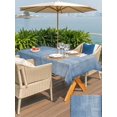 thumbnail image 4 of Outdoor Tablecloth with Umbrella Hole & Zipper, Vintage Blue Rectangle Tablecloth 52x70 Inch, Modern Abstract Retro Art Patio Table Cover Waterproof Table Cloth for Picnic/Party, 4 of 7