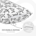 thumbnail image 3 of Sikiie Hand Drawn Turtle Print Plush Pillow Cover, Wrinkle-proof and Stain-resistant Pillow Protector without Pillow Core, Home Decoration-20"x30", 3 of 6