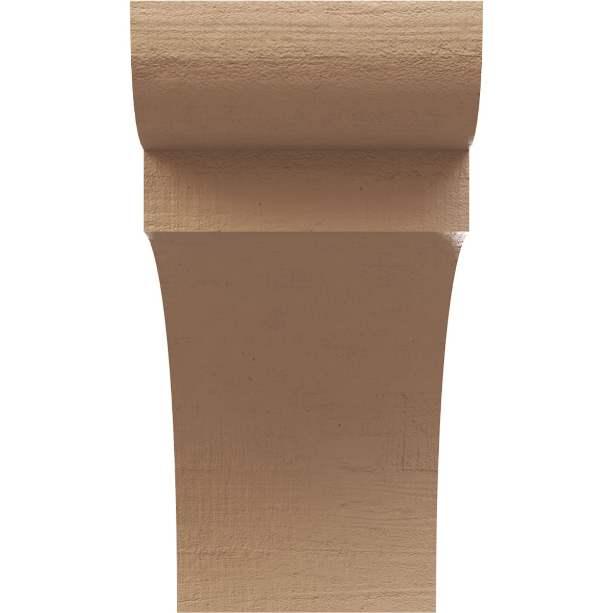 3"W x 6"D x 6"H Classic Yorktown Rough Cedar Woodgrain TimberThane Corbel, Primed Tan