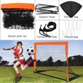 thumbnail image 4 of Portería de fútbol para deportes al aire libre para niños, soporte de baloncesto para niños y niñas, portería de fútbol portátil, juego de marco de fútbol de juguete de plástico, 4 of 5