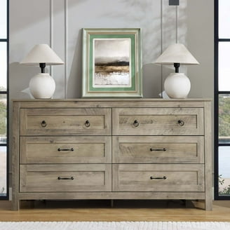 Uforic 7-Drawer Double Dresser Storage Cabinet with Power Outlets