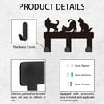 thumbnail image 4 of Organizador de llaves de metal con forma de gato, con 3 ganchos, para pared., 4 of 9