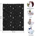 thumbnail image 4 of Black White Cat Moon Star Pattern Blanket,Comfortable Soft Flannel Throw Blanket,All Season,Warm Lightweight Blankets for Sofa Bed Couch Living Room Chair,30"x40", 4 of 4