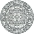 thumbnail image 3 of Unique Loom Medallion Richmond Rug Dark Gray/Ivory 5' 3" Round Medallion Traditional Perfect For Dining Room Entryway Bed Room Kids Room, 3 of 7