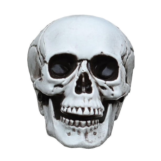 Utilería de calavera de Halloween, esqueleto de simulación de plástico, decoración para fiesta, juguete complicado, 1 ud.