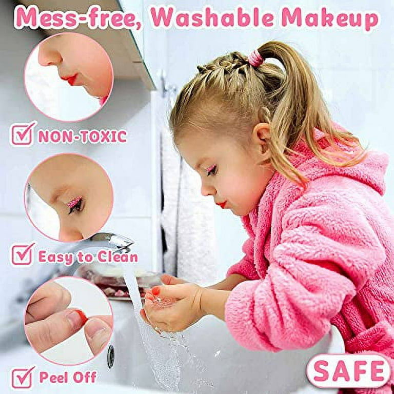 Kids Real Makeup Kit For Little Girls: With Unicorn Bag - Real, Non Toxic,  Washable Make Up Toy - Gift For Toddler Young Children Pretend Play Set  Vanity For Ages 3 4 5 6 7 8 9 10 - Temu